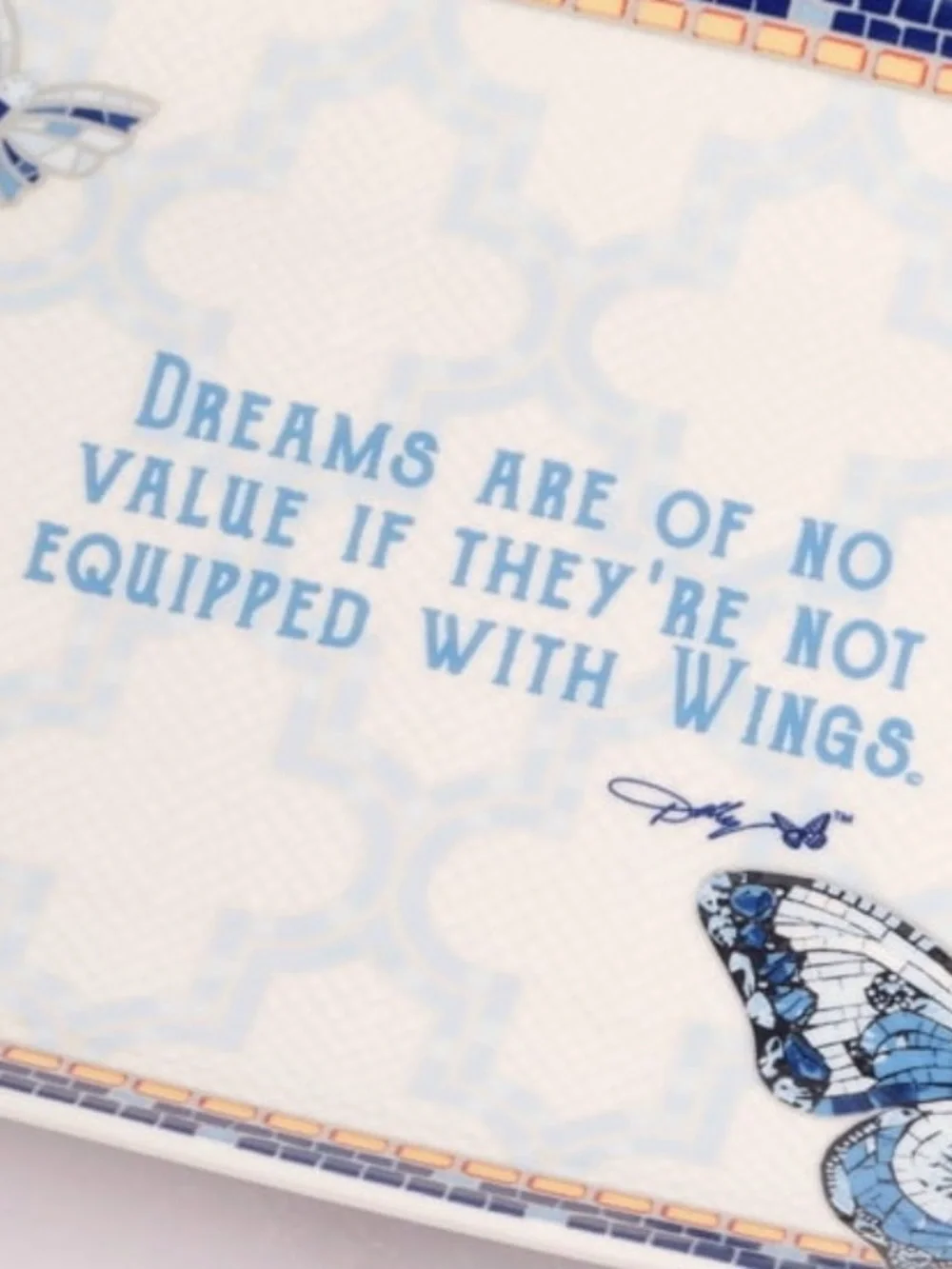 NWT Dolly Parton Blue Butterfly Quote Serving Tray